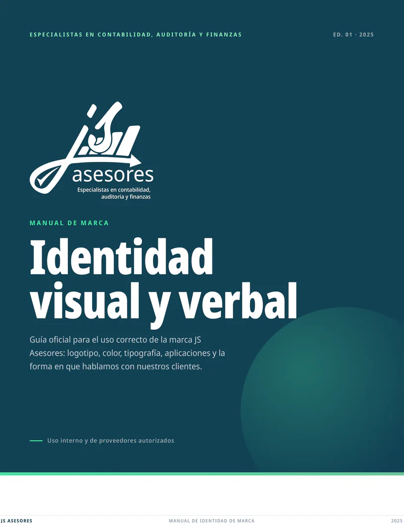 Manual de marca JS Asesores, página 1