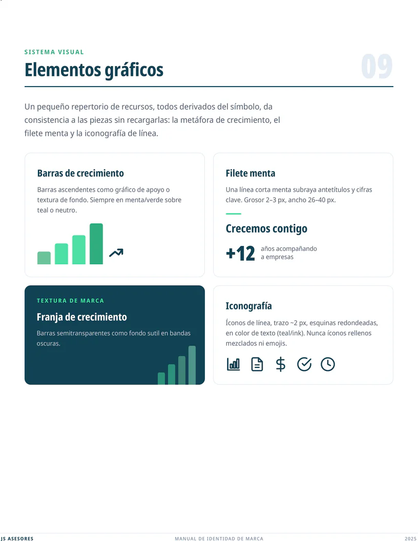 Manual de marca JS Asesores, página 13