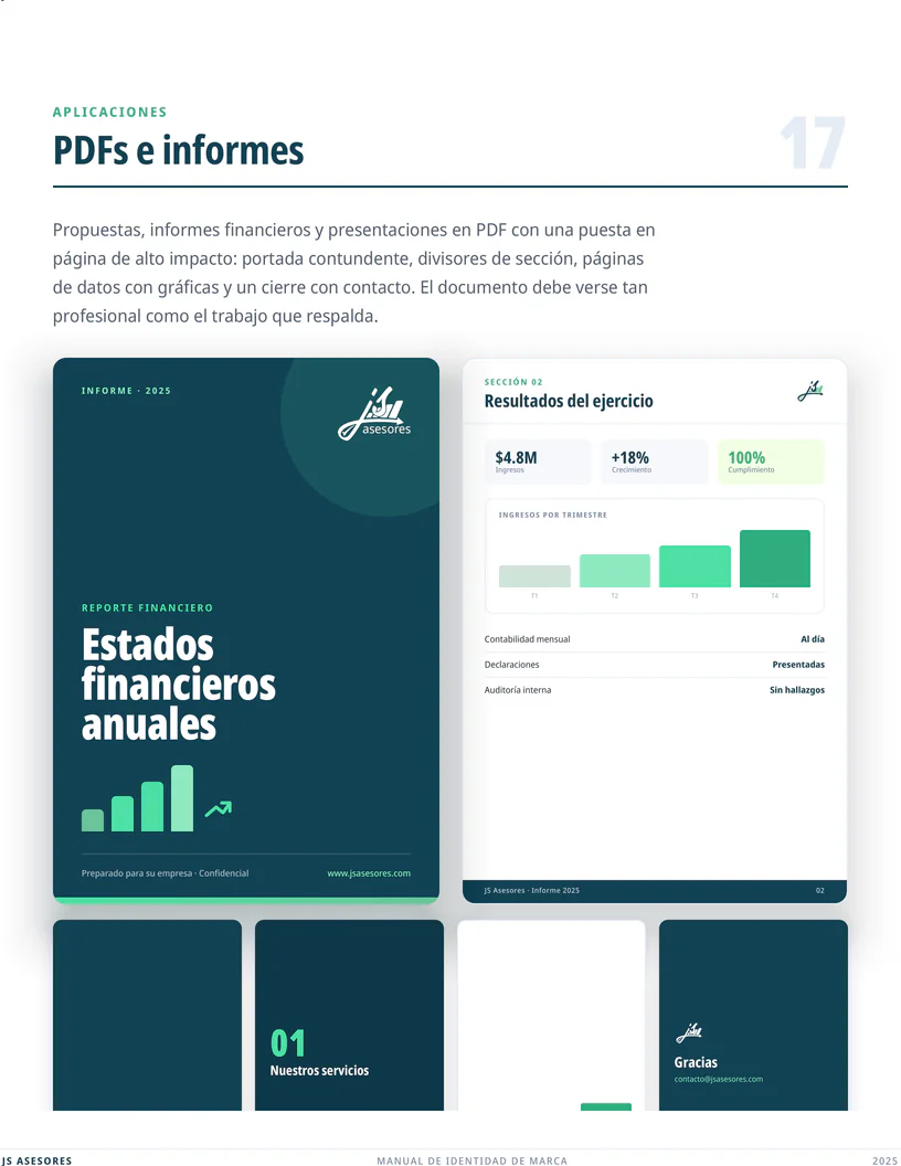 Manual de marca JS Asesores, página 24